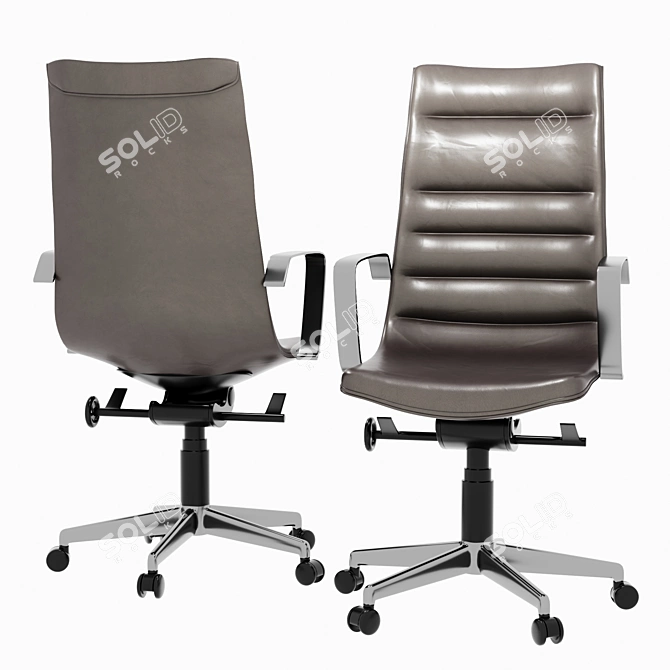 Kenzo Highback Leather Office Chair 3D model image 2