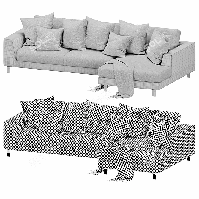 Ditre Italia Artis Modern Chaise 3D model image 4