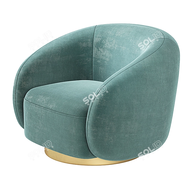 Elegant Eichholtz Brice Swivel Chair 3D model image 4