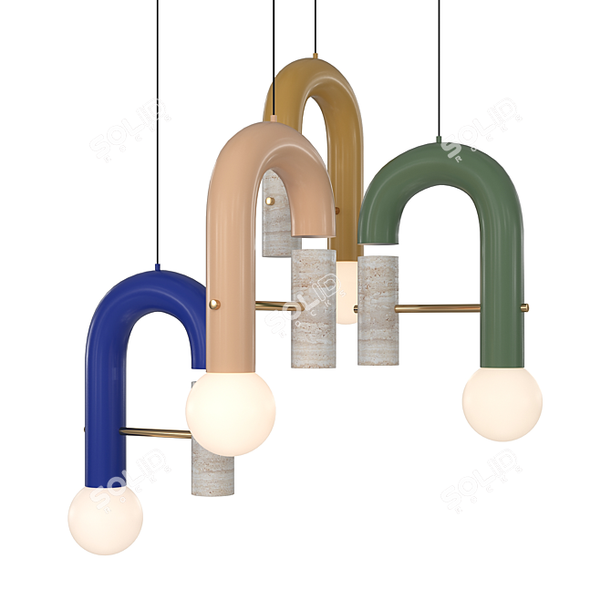 Soulful Lighting PYPPE Suspension 3D model image 1