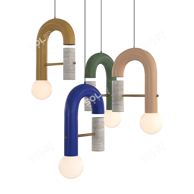 Soulful Lighting PYPPE Suspension 3D model image 2