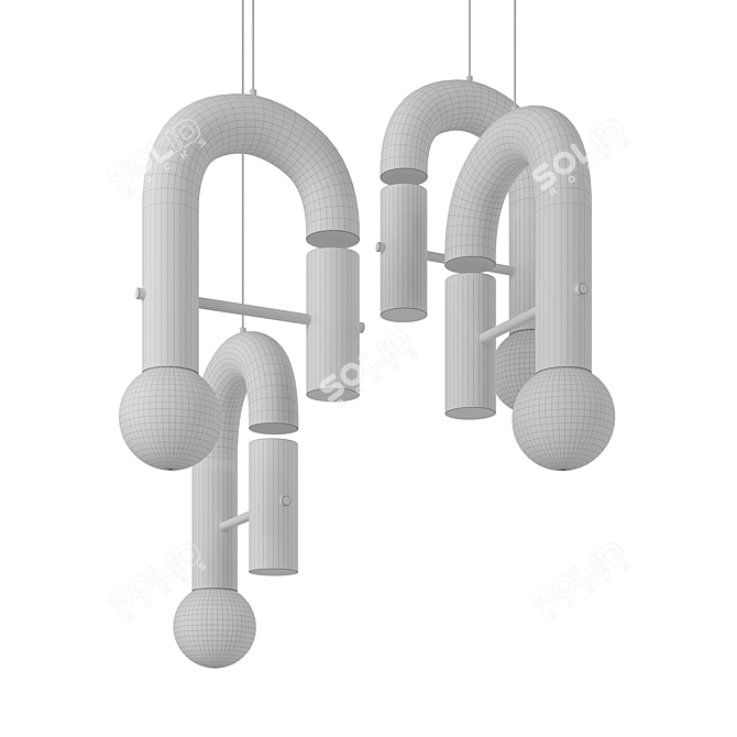 Soulful Lighting PYPPE Suspension 3D model image 4