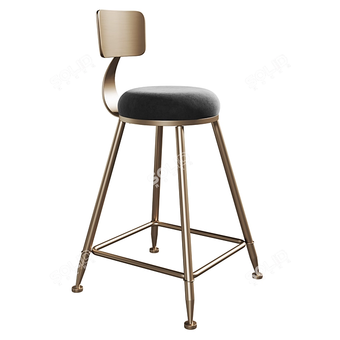 SUNSHINE Bar Stool: Stylish and Functional 3D model image 1