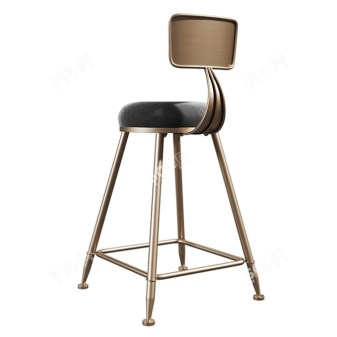 SUNSHINE Bar Stool: Stylish and Functional 3D model image 3