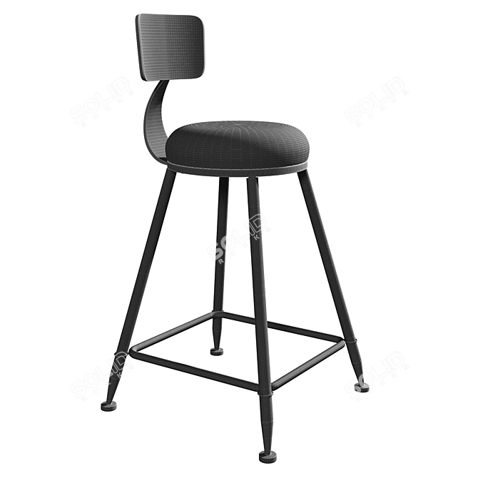 SUNSHINE Bar Stool: Stylish and Functional 3D model image 5