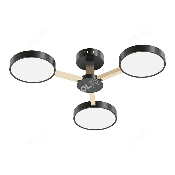 Modern Ceiling Chandelier with Remote Control 3D model image 1