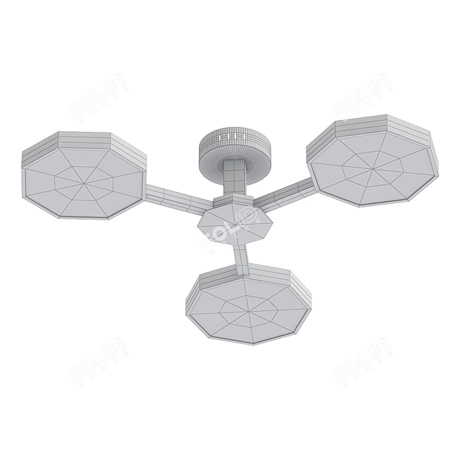 Modern Ceiling Chandelier with Remote Control 3D model image 2