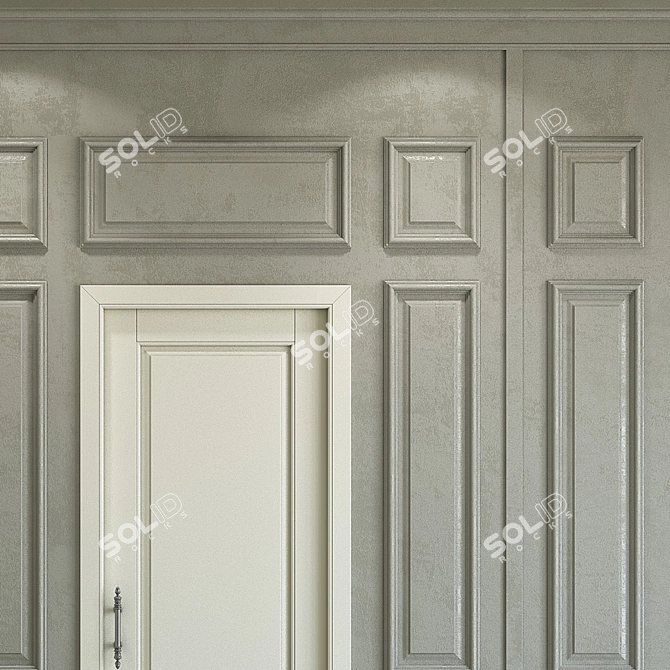 Elegant Plaster Molding: Dorian Gray 3D model image 4