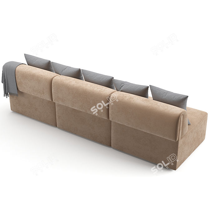 Gubi Wonder Sofa 3-Seater: Versatile Comfort in Style 3D model image 5