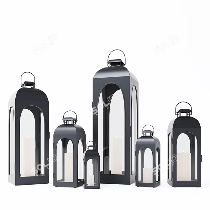 Classic Arc Lantern - Timeless Illumination for Every Occasion 3D model image 1