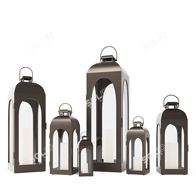 Classic Arc Lantern - Timeless Illumination for Every Occasion 3D model image 2