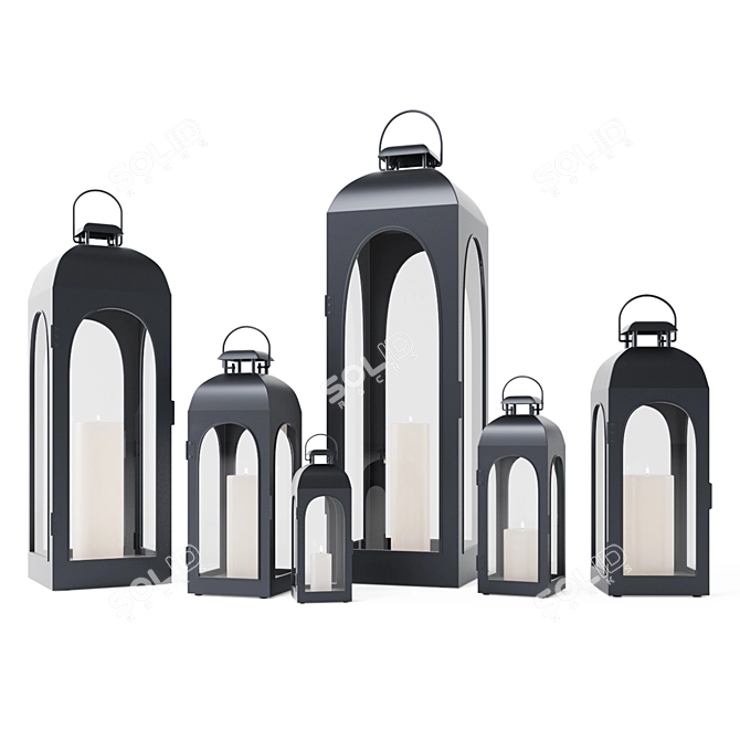 Classic Arc Lantern - Timeless Illumination for Every Occasion 3D model image 3