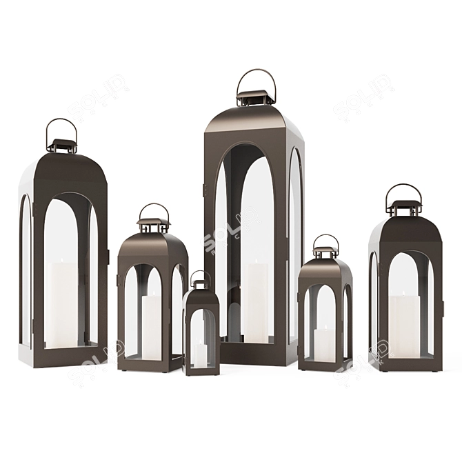 Classic Arc Lantern - Timeless Illumination for Every Occasion 3D model image 4