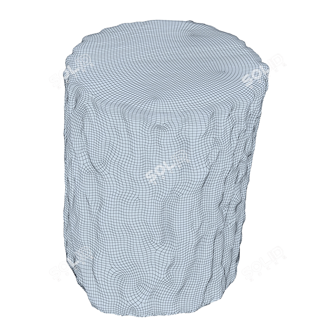 7-Polygon Tree Trunk: Unwrapped 3D model image 7