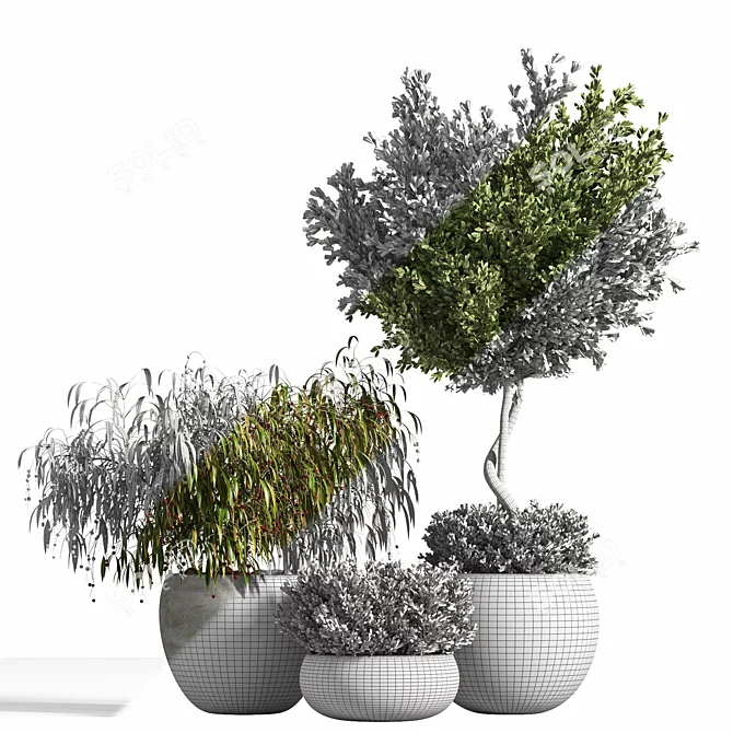 Modern Plant Display Stand 3D model image 6