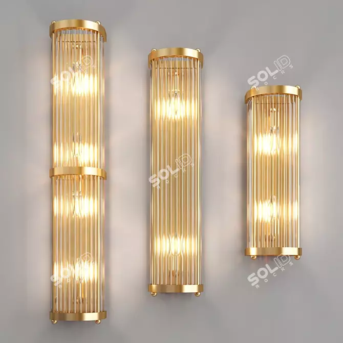 Elegant RAMONA Wall Sconce: Create Cozy Ambience 3D model image 1