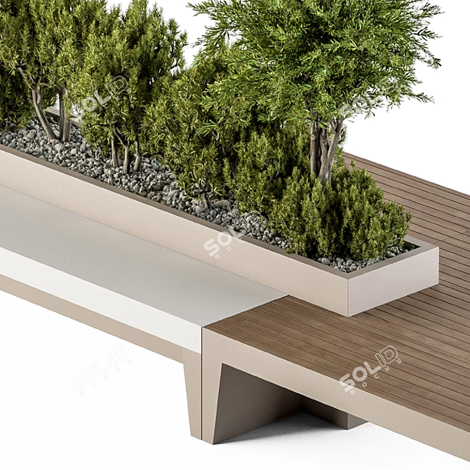 Urban Garden Bench: Set of 20 3D model image 4