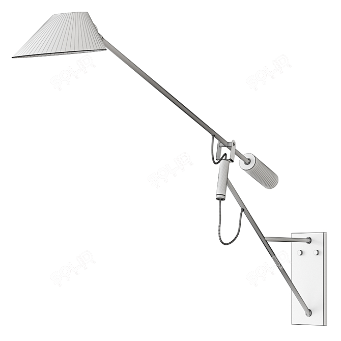 COHEN Adjustable Wall Lamp: Sleek Design, Multi-Color Options 3D model image 5