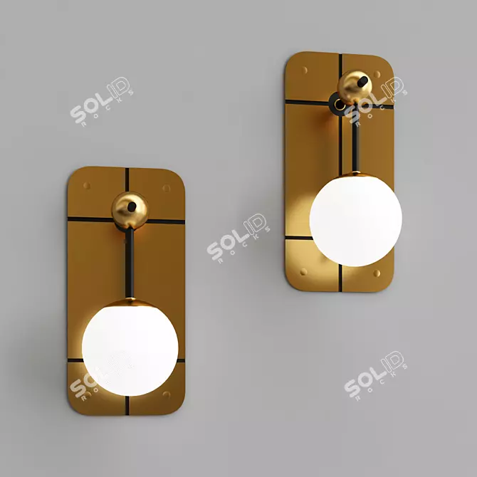 Sleek RACHO Wall Sconce 3D model image 1