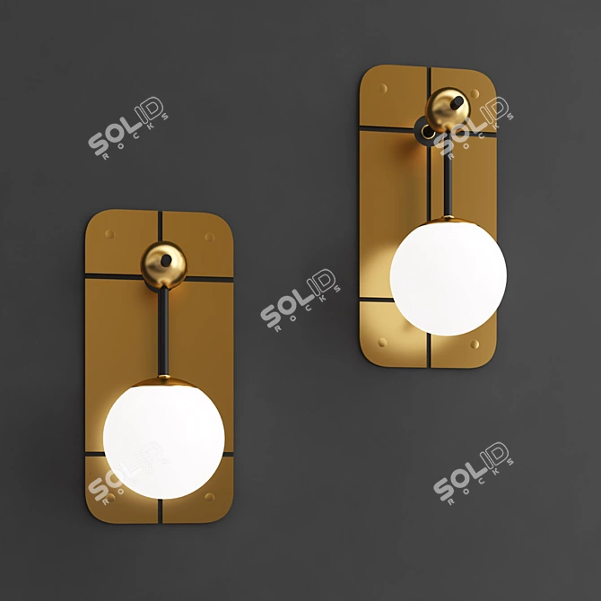 Sleek RACHO Wall Sconce 3D model image 2