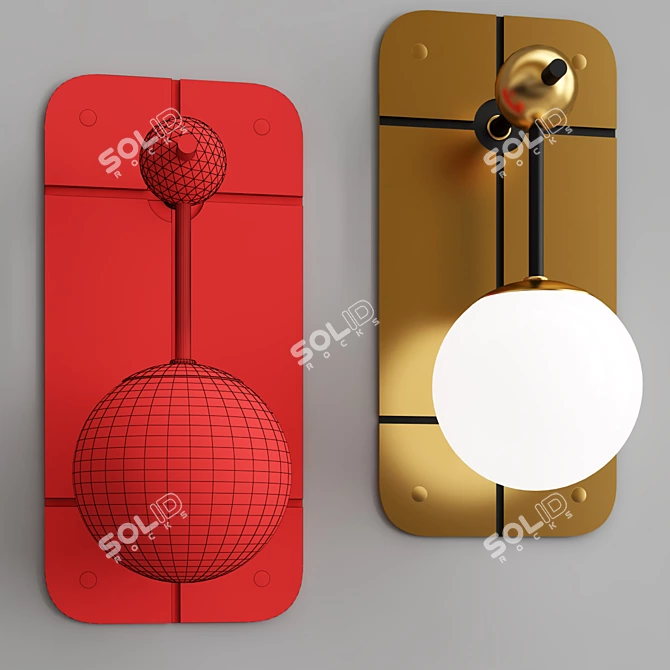 Sleek RACHO Wall Sconce 3D model image 3