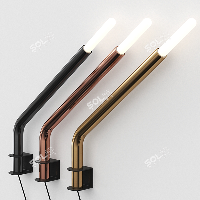 Illuminate your space with Open Mic Wall Lamp 3D model image 3