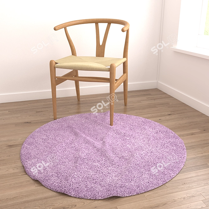 Round Rugs Set with Variations 3D model image 4