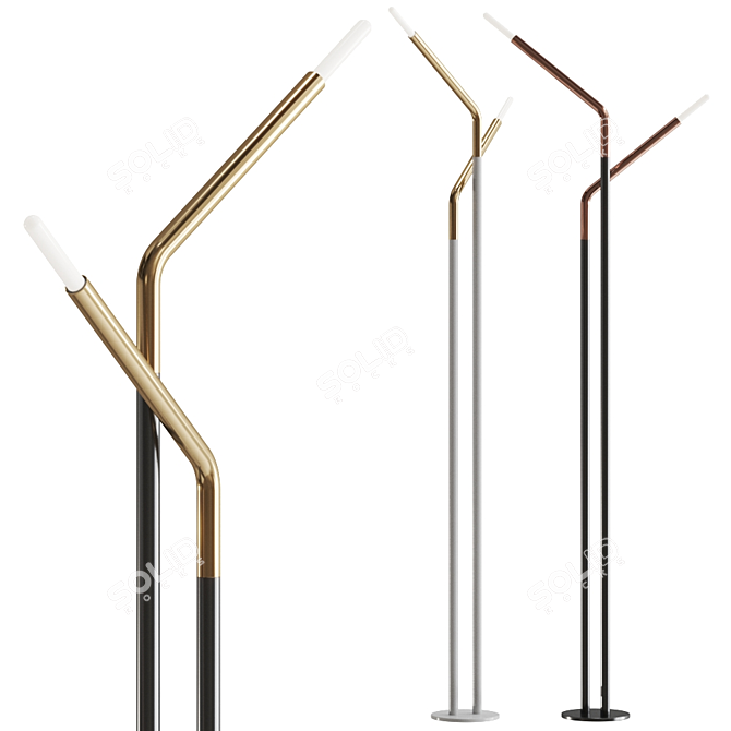 Modern Open Mic Floor Lamp 3D model image 1