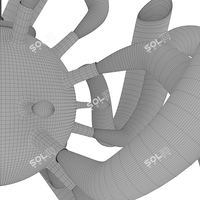 Modern Octopus Chandelier: STELLA 892668 3D model image 4