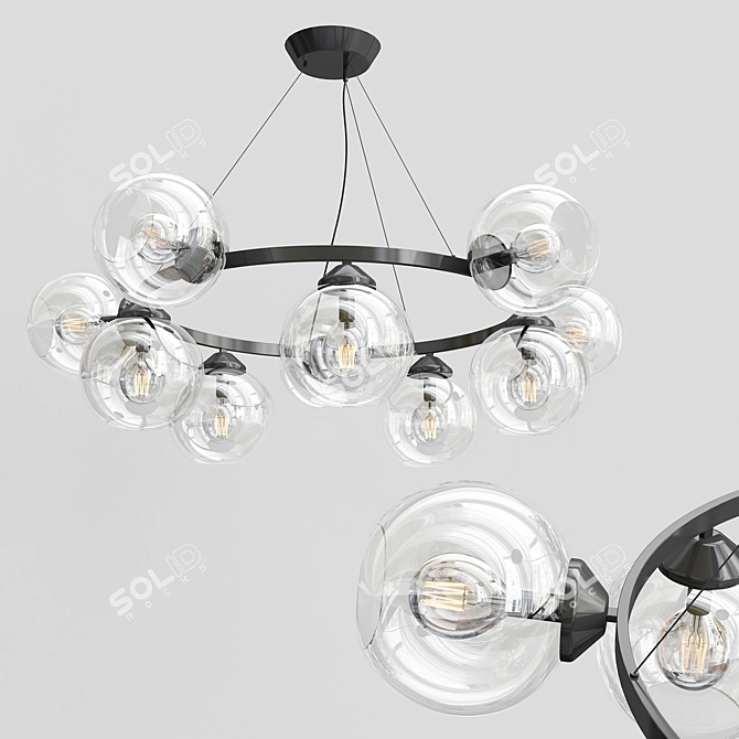 Elegant Illumination: Vitaluce Chandelier 3D model image 3