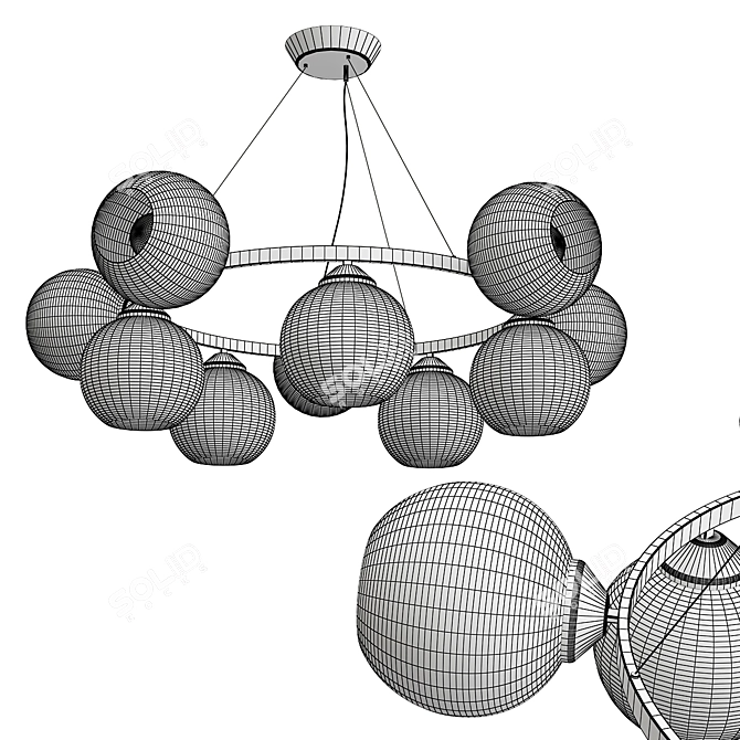 Elegant Illumination: Vitaluce Chandelier 3D model image 5