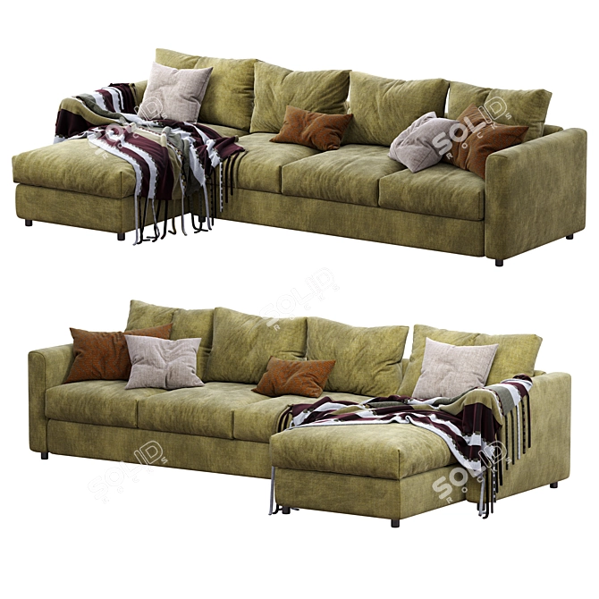 Stylish Ikea Vimle Sofa Set 3D model image 3