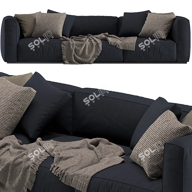Elegant Shangai Sofa by Poliform 3D model image 2