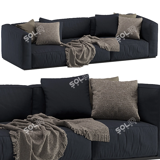 Elegant Shangai Sofa by Poliform 3D model image 3