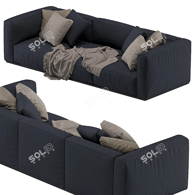 Elegant Shangai Sofa by Poliform 3D model image 5