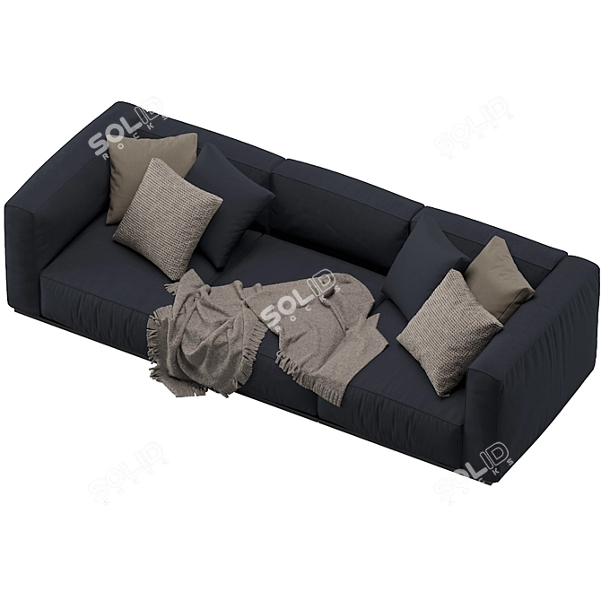 Elegant Shangai Sofa by Poliform 3D model image 6