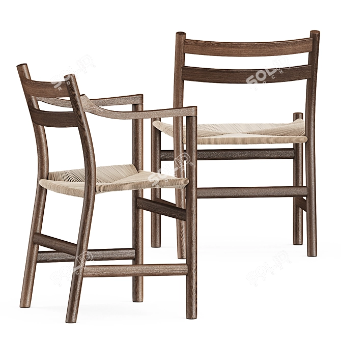 Scandinavian Design CH46 & CH47 Chairs + In Between Sk5 Table 3D model image 4