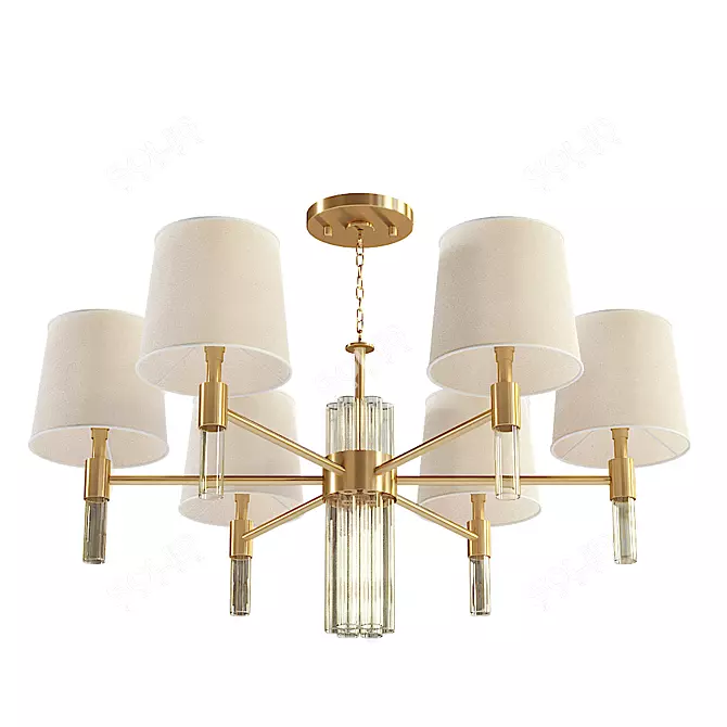 Art Deco 39 Chandelier: Stunning Studio Design 3D model image 1