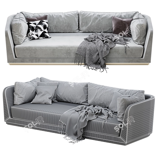 Title: ULIVI Dorian Luxe Sofa 3D model image 11