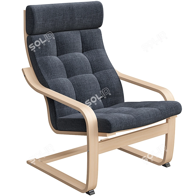 Poäng Light Green Chair: Modern Comfort for Your Home 3D model image 2