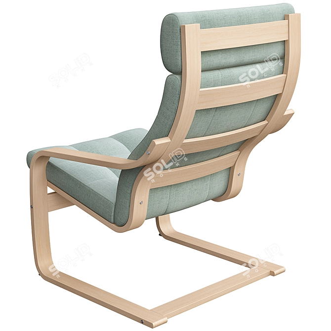 Poäng Light Green Chair: Modern Comfort for Your Home 3D model image 3