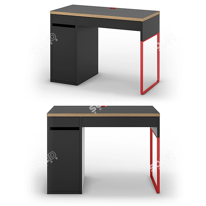 IKEA Set of 2 Desks: MALM, MICKE, VEBJÖRN 3D model image 2