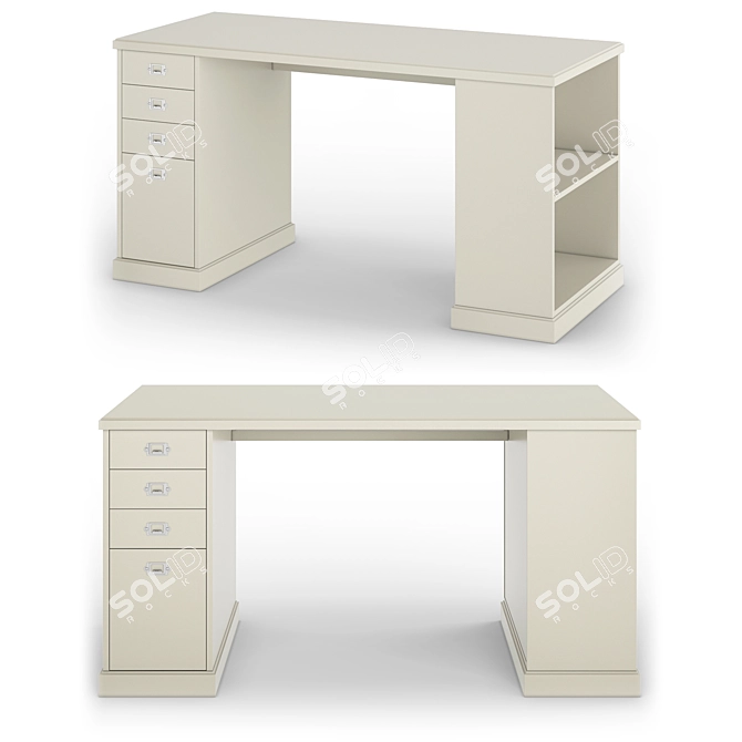 IKEA Set of 2 Desks: MALM, MICKE, VEBJÖRN 3D model image 3