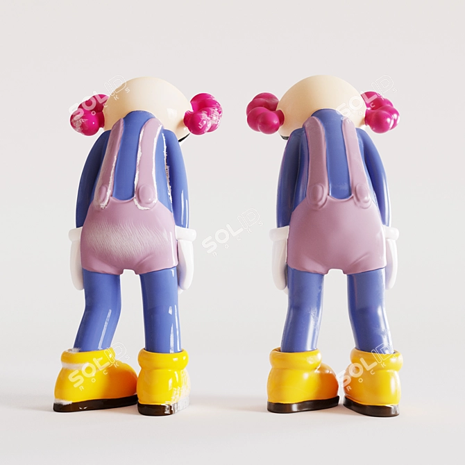 Kaws Clown Figurine: Limited Edition 3D model image 2