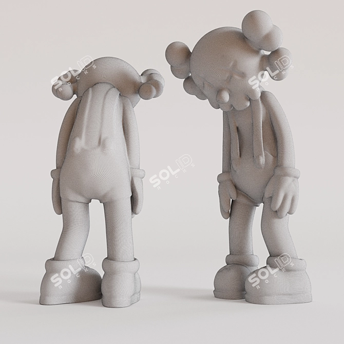 Kaws Clown Figurine: Limited Edition 3D model image 3