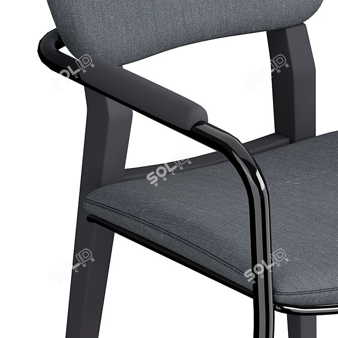 Elegant Ebony Klee Dining Chair 3D model image 4