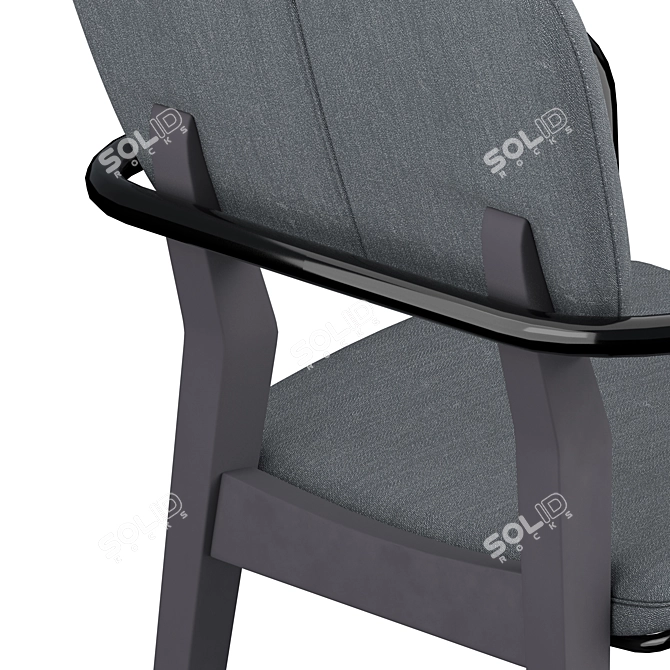 Elegant Ebony Klee Dining Chair 3D model image 5