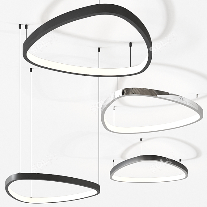 Sattler Soft Delta Pendant Lamp 3D model image 1