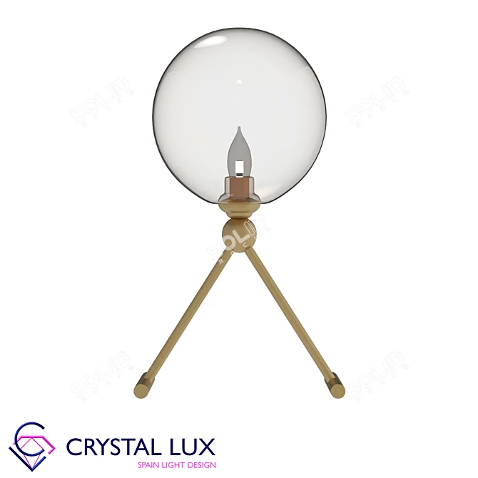 Crystal Lux Francisca LG1 Gold/Cognac Pendant 3D model image 5