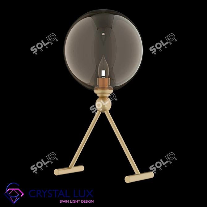 Crystal Lux Francisca LG1 Gold/Cognac Pendant 3D model image 6